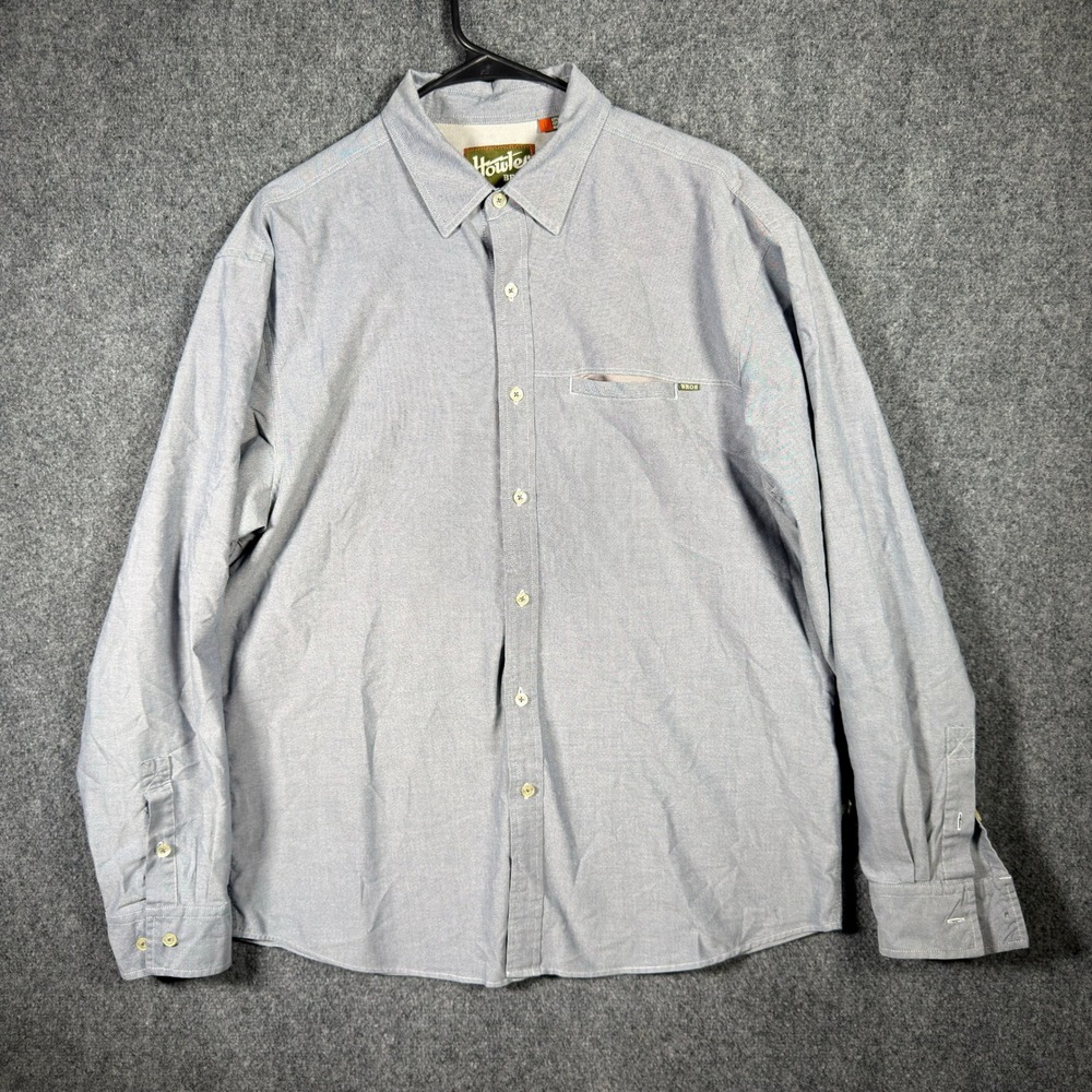 Howler Bros Button Up Shirt Mens Large Chambray Long Sleeve Cotton Poly